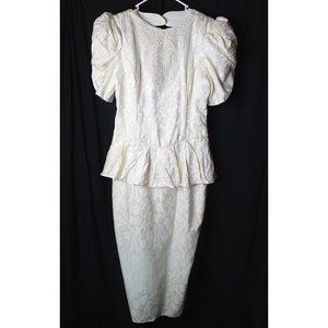 Scott McClintock Vintage Ivory White Pencil Size 12 Women's Dress